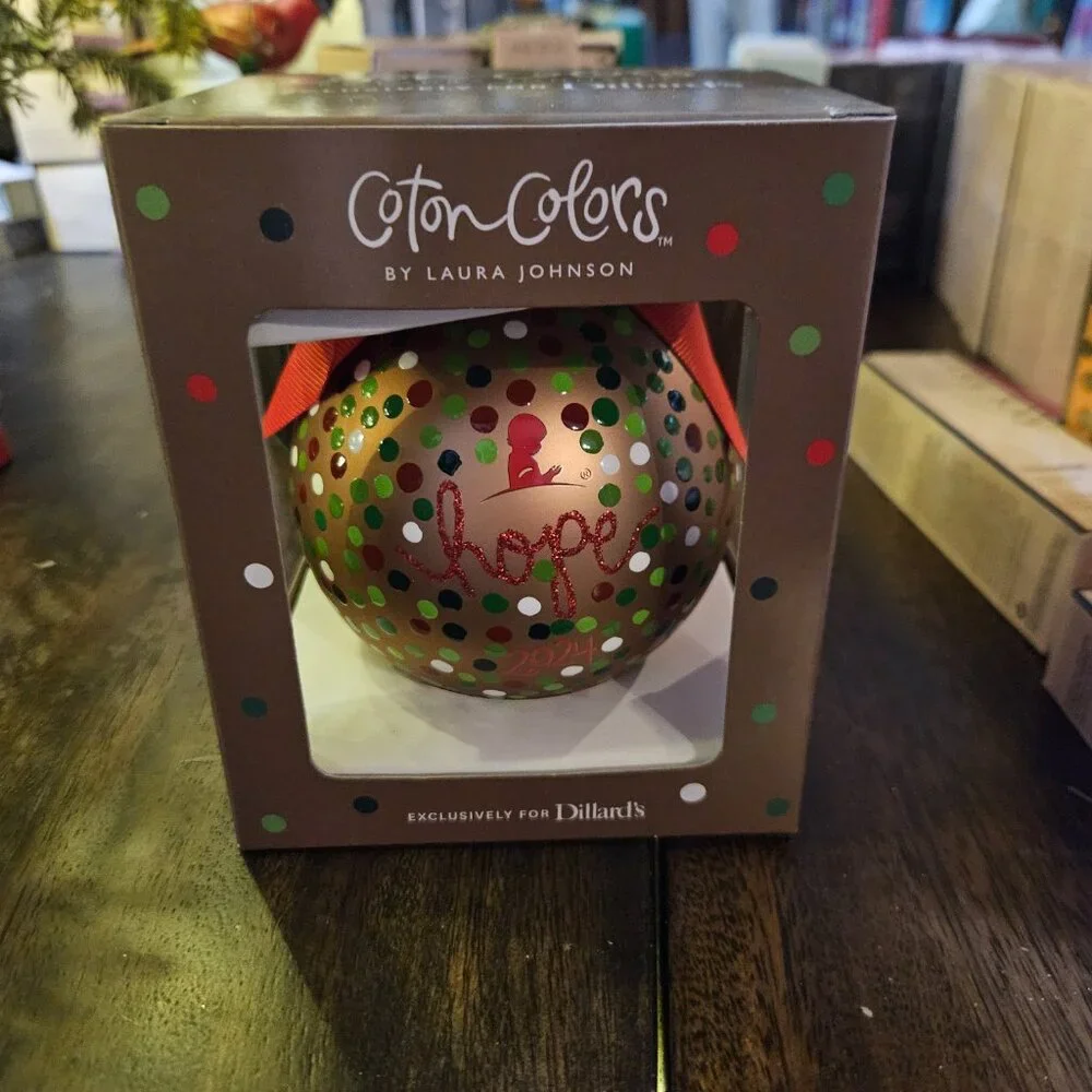 2024 Christmas Ball Ornament - Hope - Dillard's - Coton Colors Edition by Laura